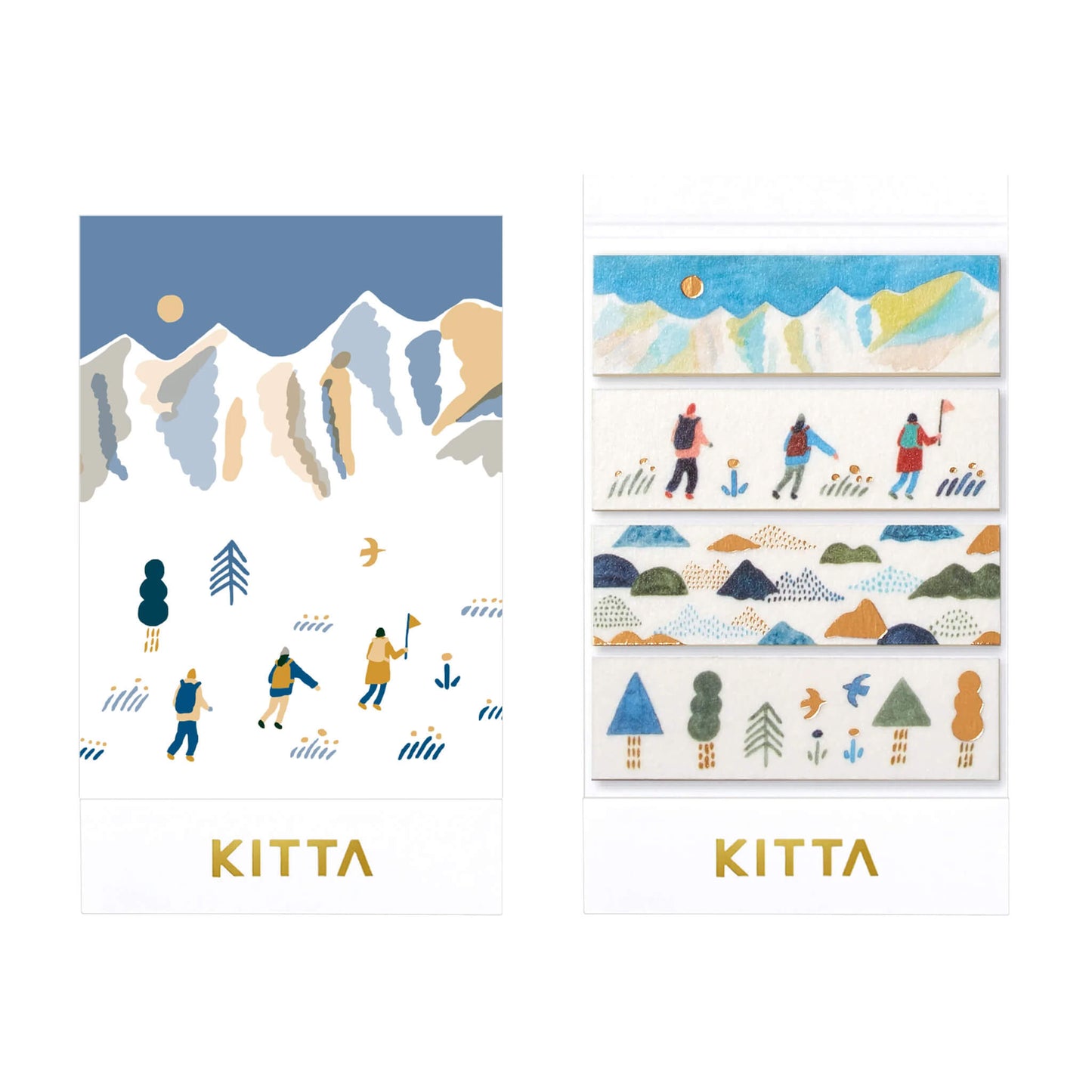 King Jim HITOTOKI KITTA Basic Washi Tape Reprinted - Mountain (Foil) - Kitta