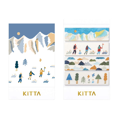 King Jim HITOTOKI KITTA Basic Washi Tape Reprinted - Mountain (Foil) - Kitta