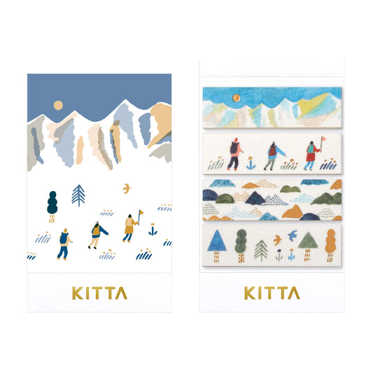 King Jim HITOTOKI KITTA Basic Washi Tape Reprinted - Mountain (Foil) - Kitta