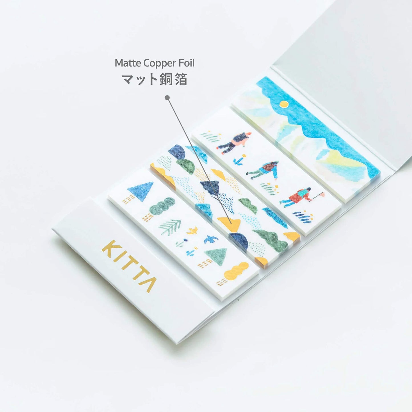 King Jim HITOTOKI KITTA Basic Washi Tape Reprinted - Mountain (Foil) - Kitta