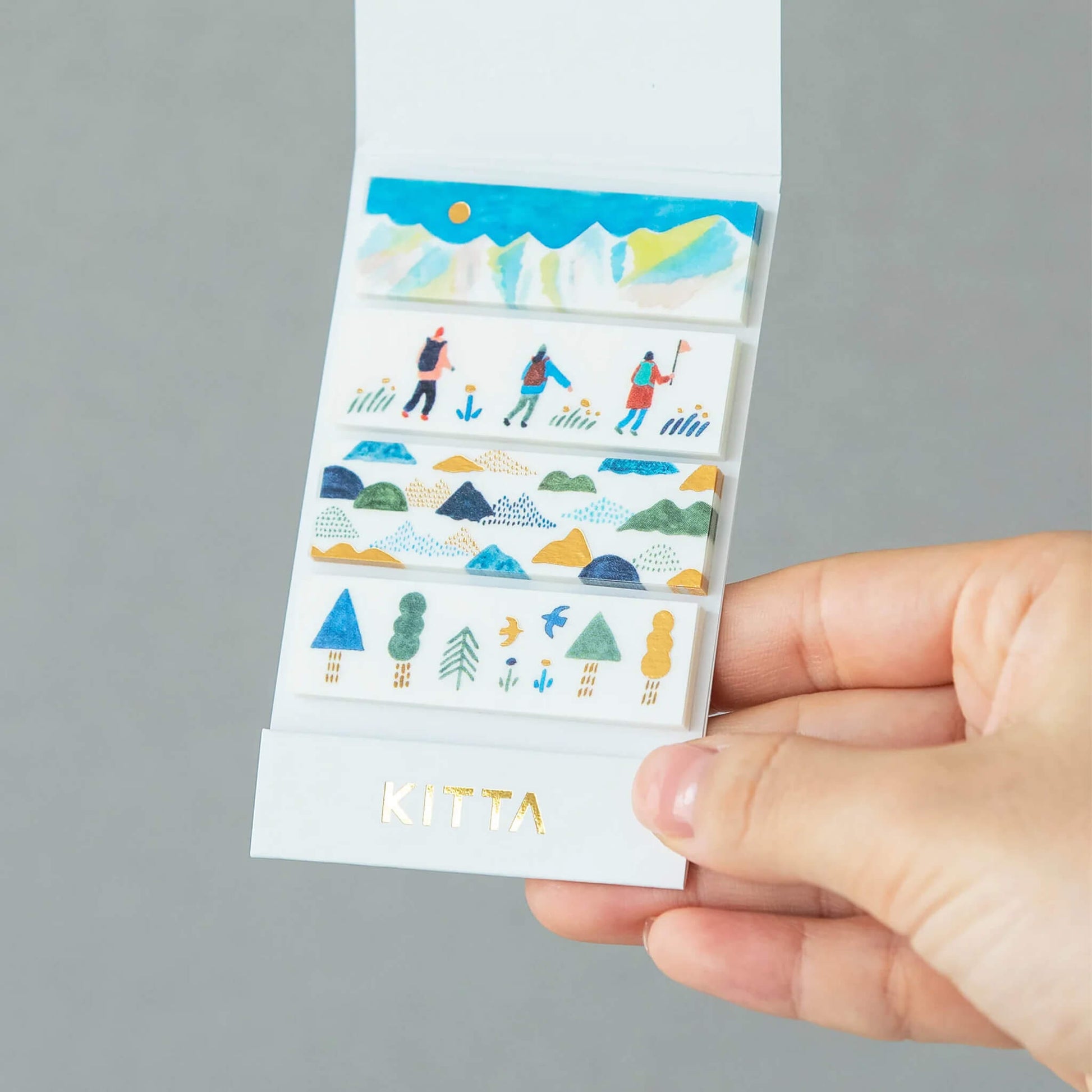 King Jim HITOTOKI KITTA Basic Washi Tape Reprinted - Mountain (Foil) - Kitta