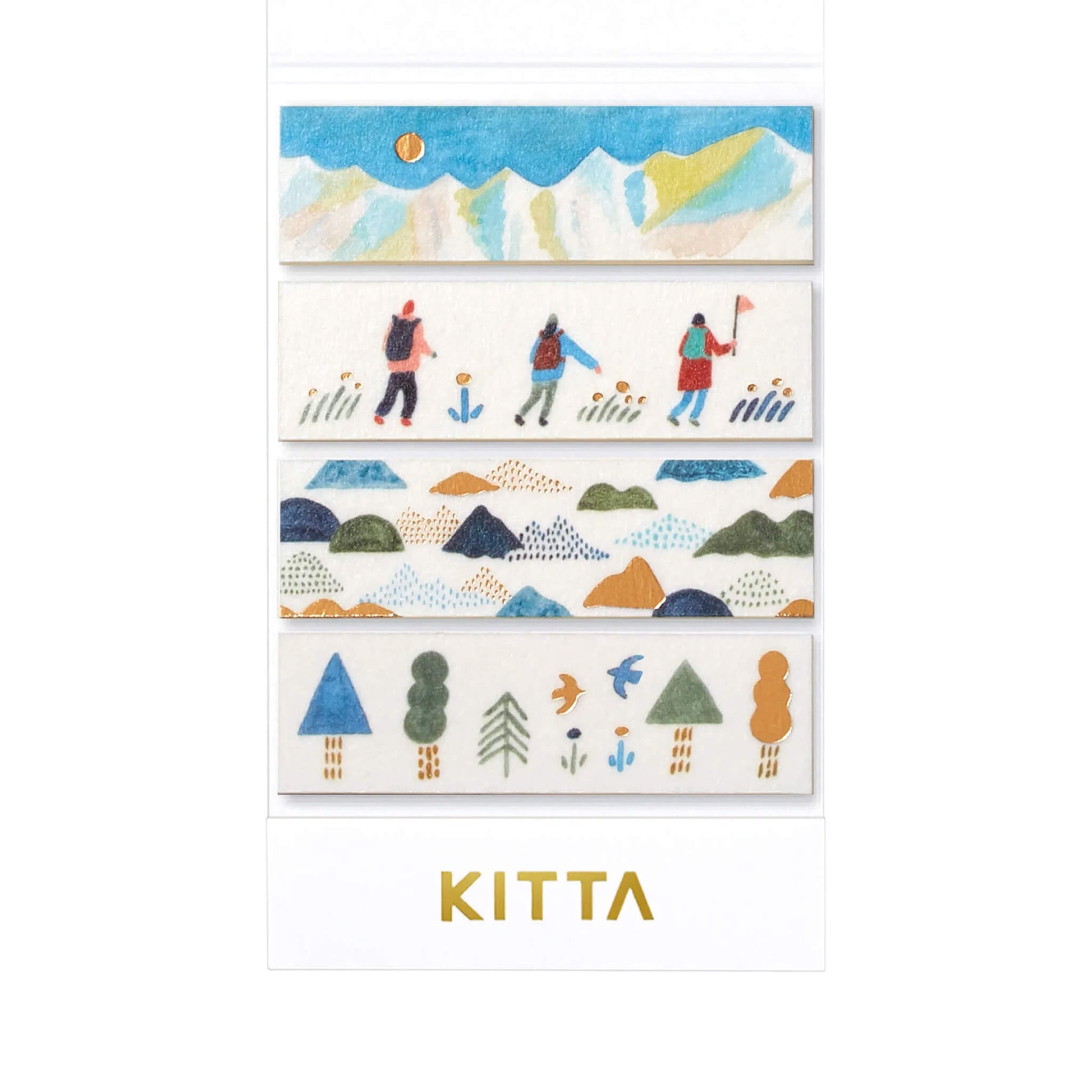 King Jim HITOTOKI KITTA Basic Washi Tape Reprinted - Mountain (Foil) - Kitta