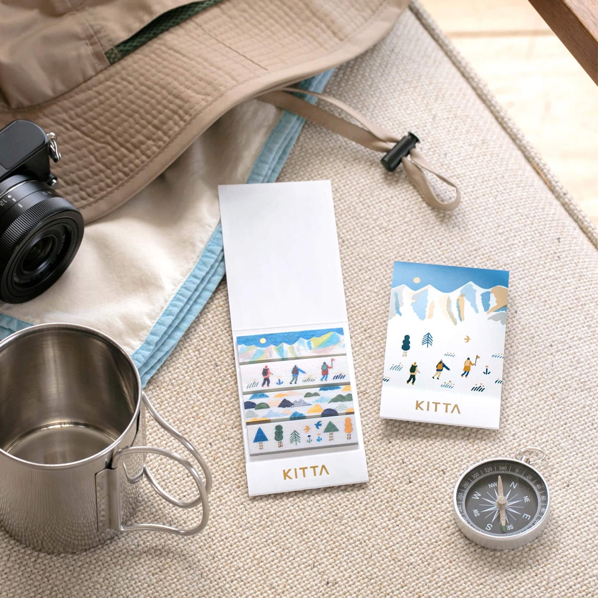 King Jim HITOTOKI KITTA Basic Washi Tape Reprinted - Mountain (Foil) - Kitta