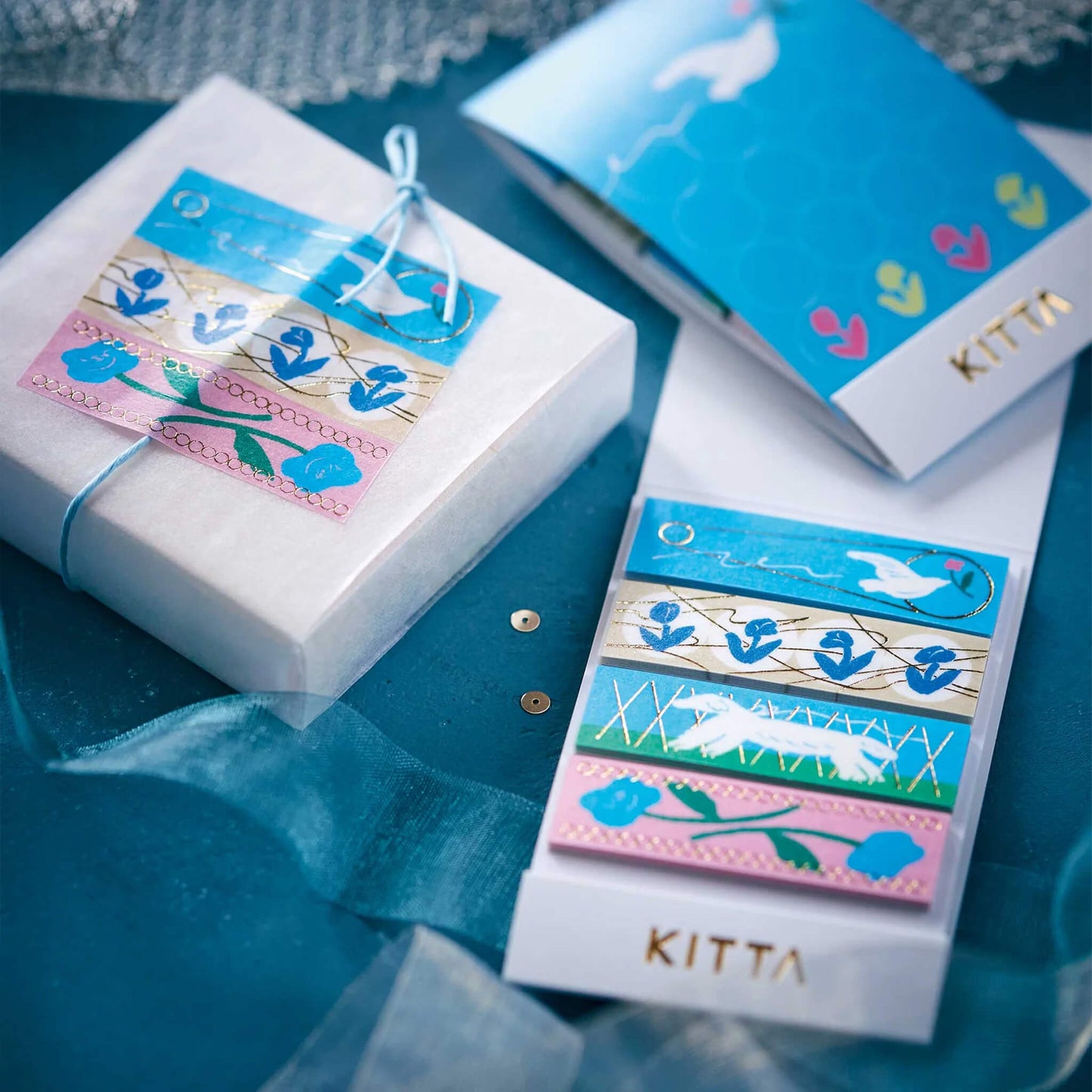 King Jim HITOTOKI KITTA Basic Washi Tape - Waltz (Gold Foil) - Kitta
