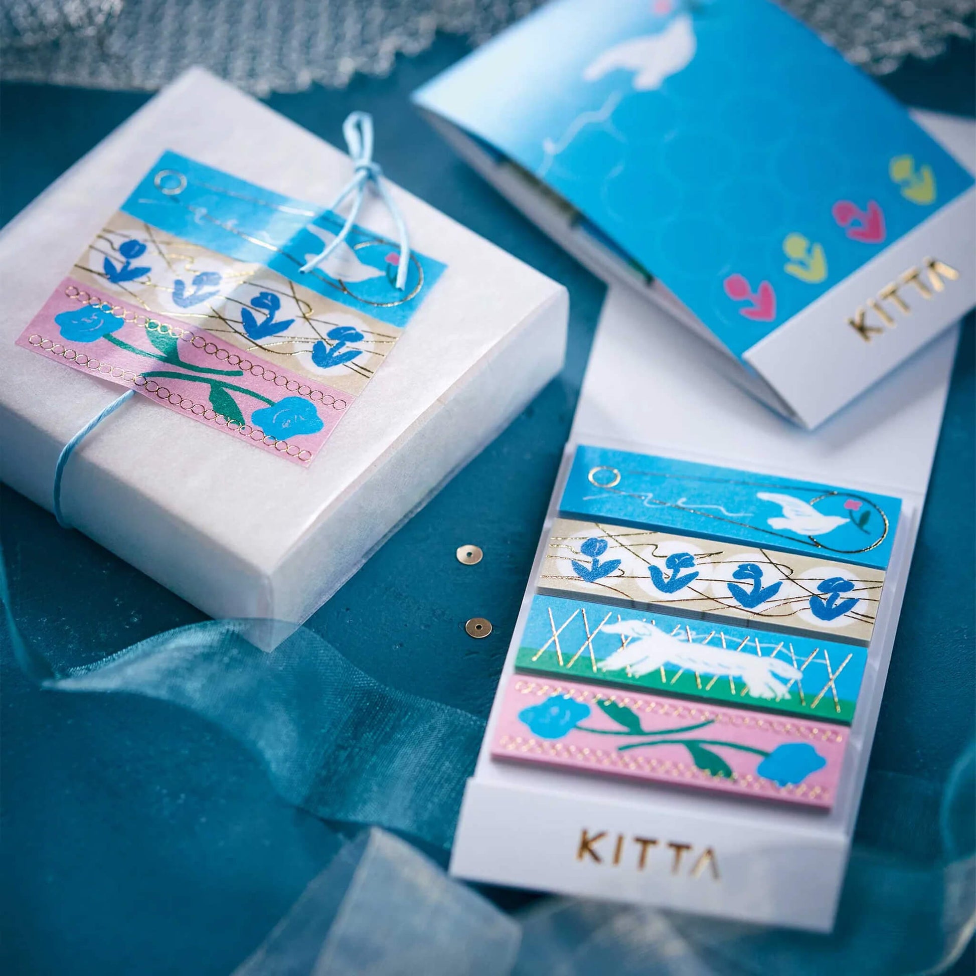 King Jim HITOTOKI KITTA Basic Washi Tape - Waltz (Gold Foil) - Kitta