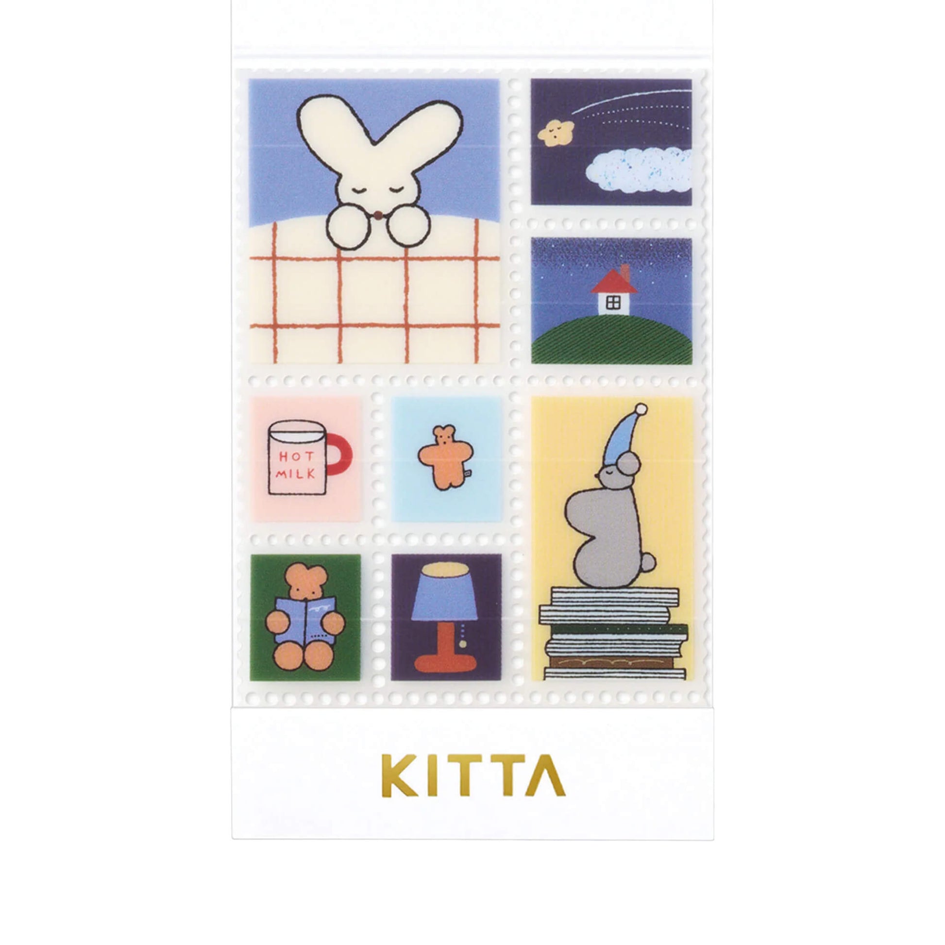 King Jim HITOTOKI KITTA Clear Sticker - Good Night - Kitta