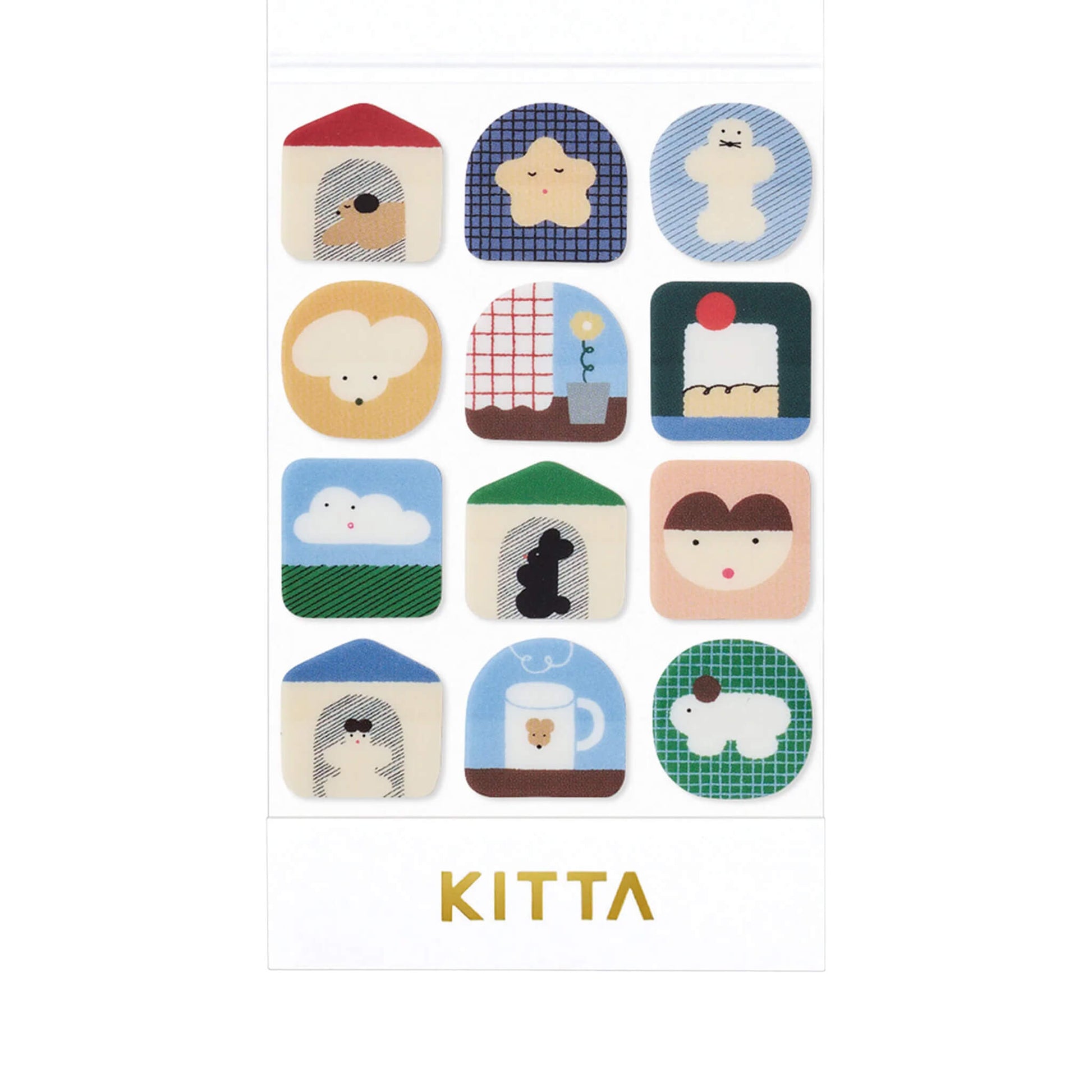 King Jim HITOTOKI KITTA Clear Sticker - Ouchi (Icon) - Kitta
