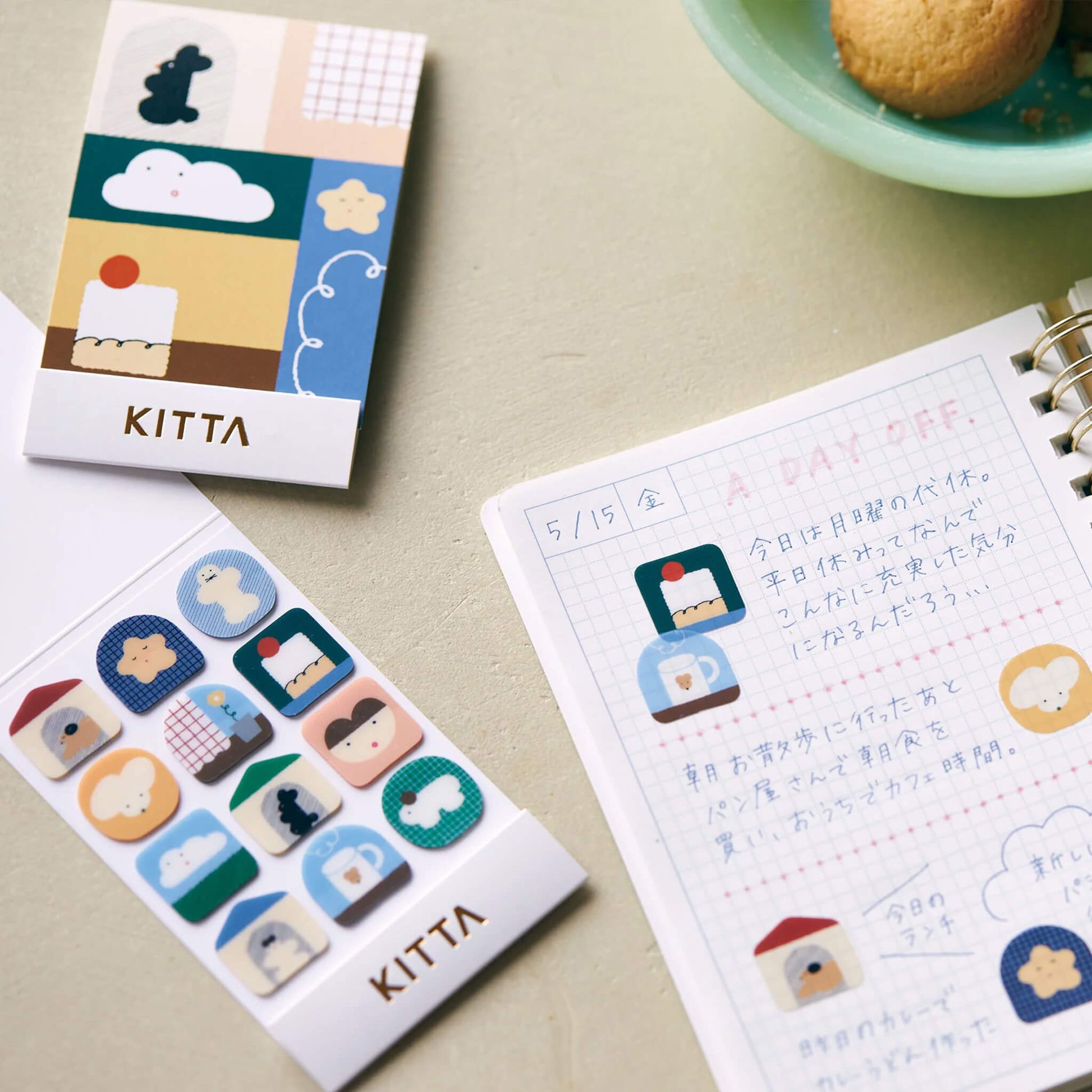 King Jim HITOTOKI KITTA Clear Sticker - Ouchi (Icon) - Kitta