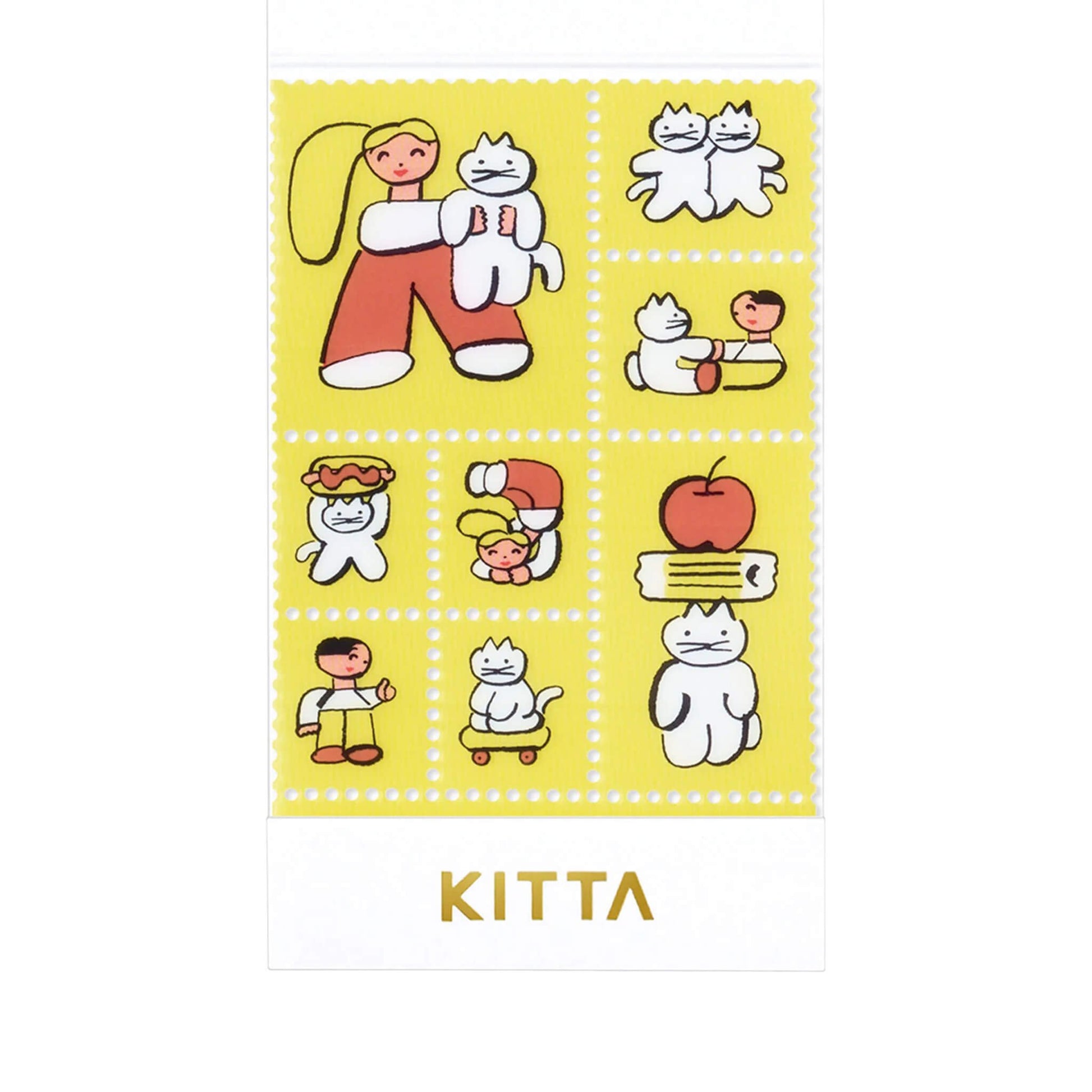King Jim HITOTOKI KITTA Clear Sticker - With Cats - Kitta