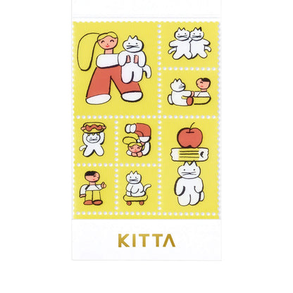 King Jim HITOTOKI KITTA Clear Sticker - With Cats - Kitta