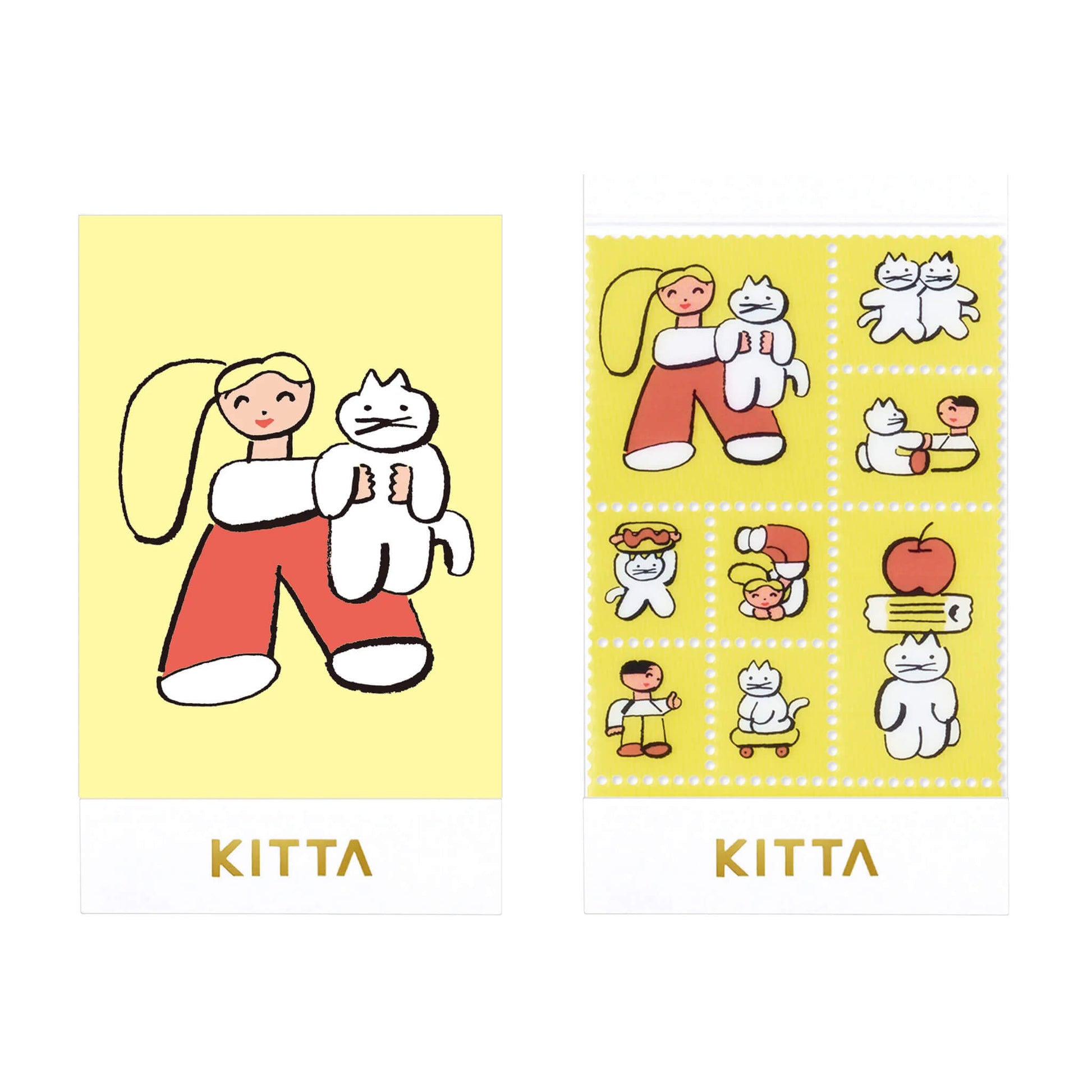 King Jim HITOTOKI KITTA Clear Sticker - With Cats - Kitta
