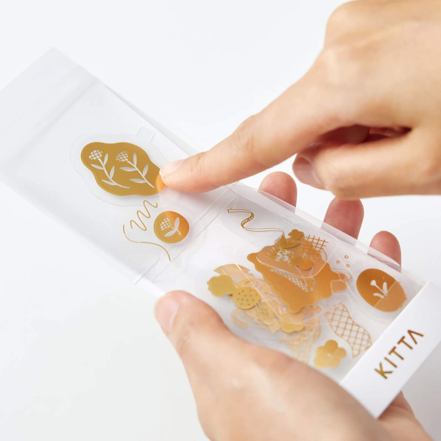 King Jim HITOTOKI KITTA Flake Transfer Sticker - Hanauta - Kitta