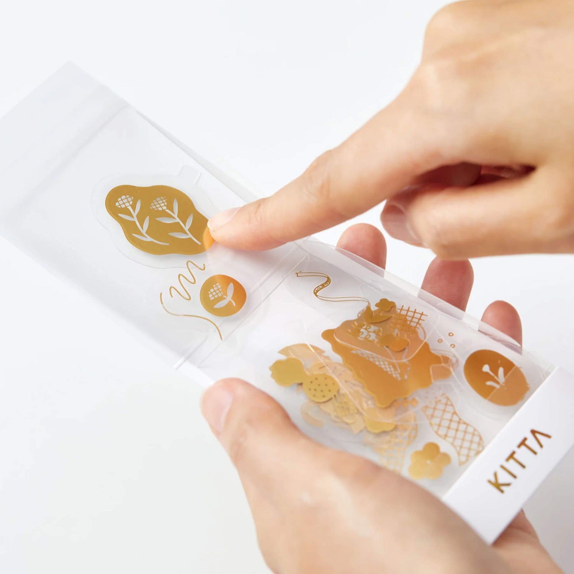 King Jim HITOTOKI KITTA Flake Transfer Sticker - Hanauta - Kitta