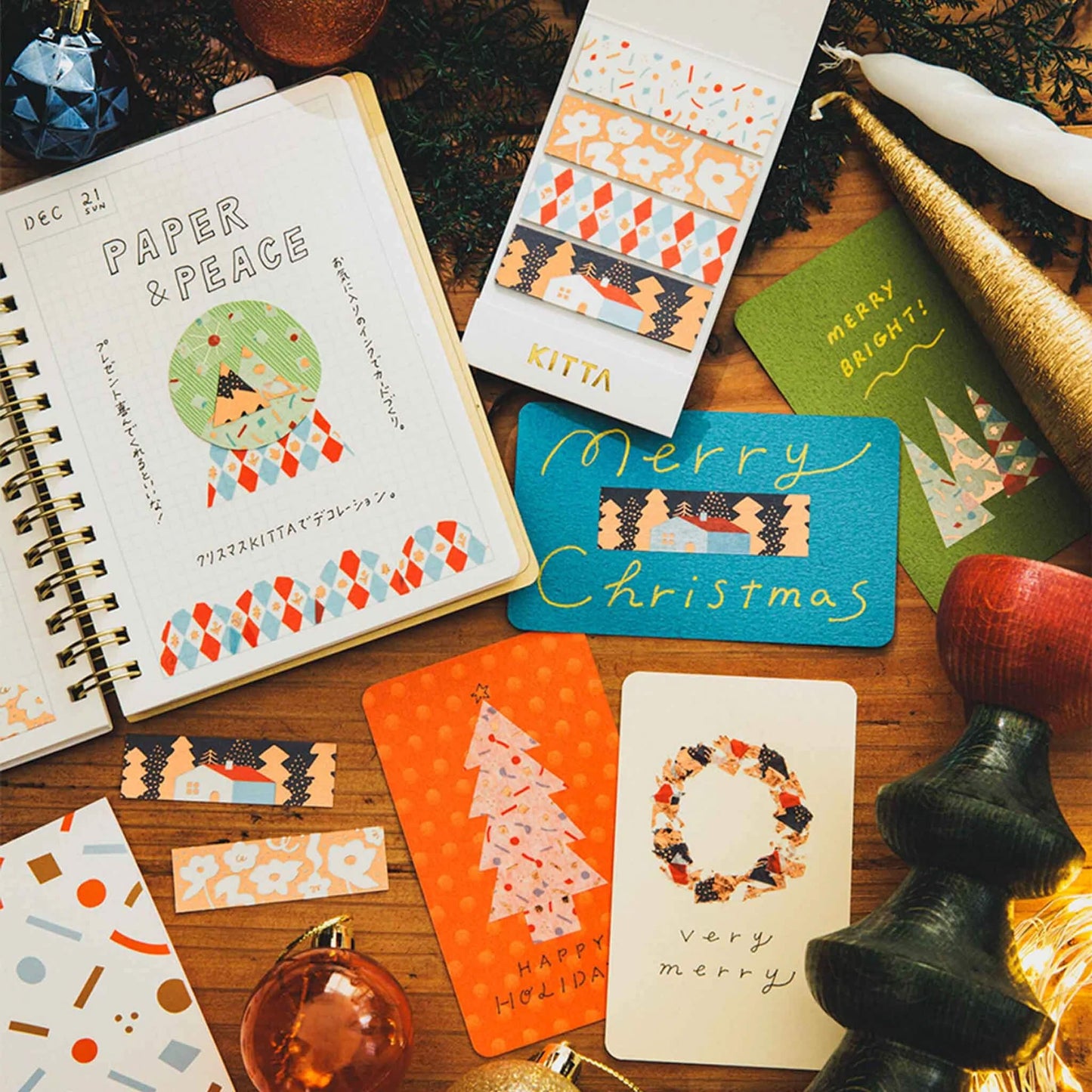 King Jim HITOTOKI KITTA Limited Washi Tape - Christmas (Foil) - Kitta