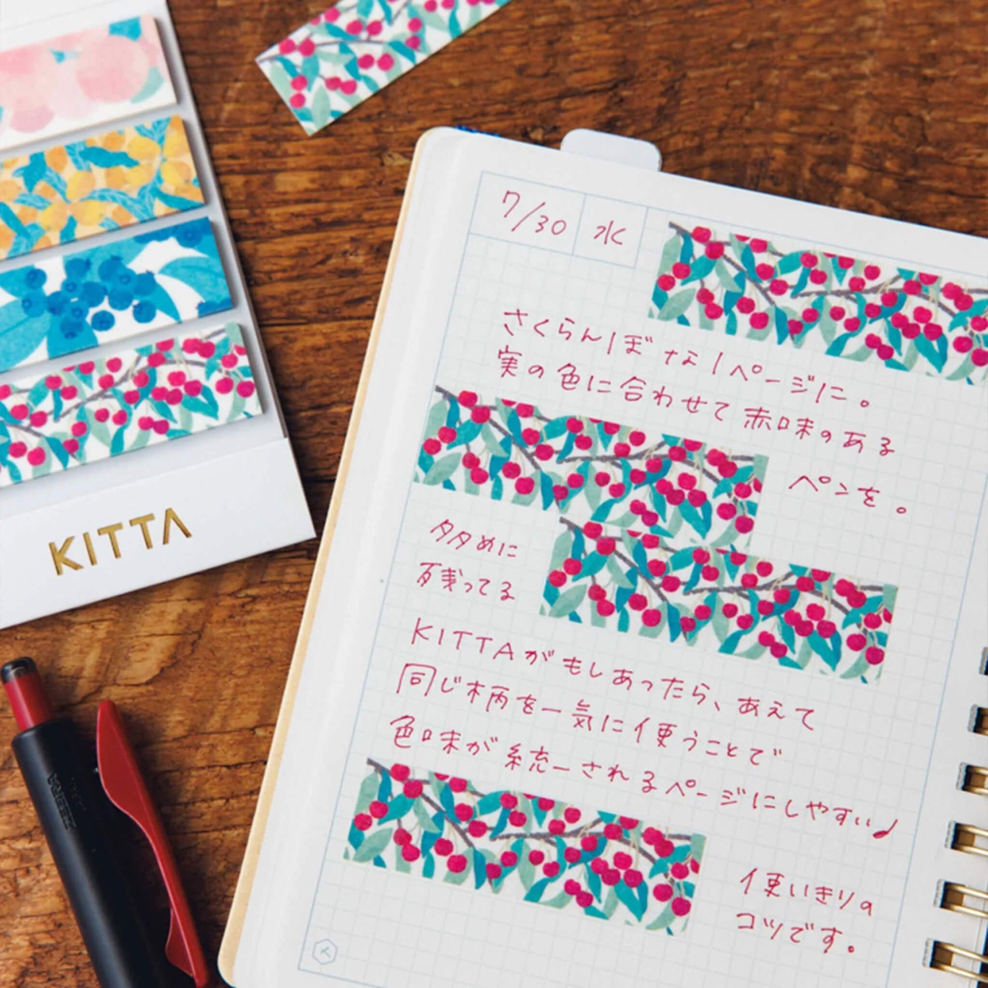 King Jim HITOTOKI KITTA Limited Washi Tape - Fruits - Kitta