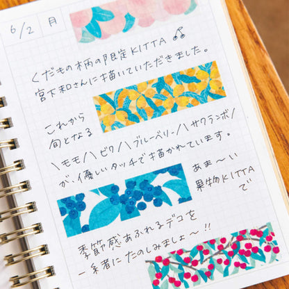 King Jim HITOTOKI KITTA Limited Washi Tape - Fruits - Kitta