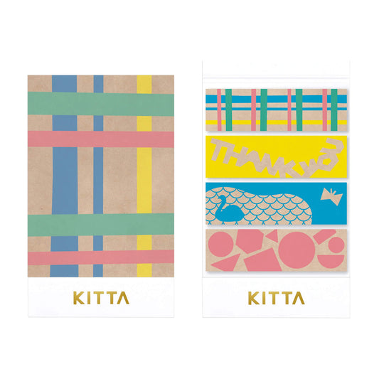 King Jim HITOTOKI KITTA Special Kraft Washi Tape - Kirie - Kitta