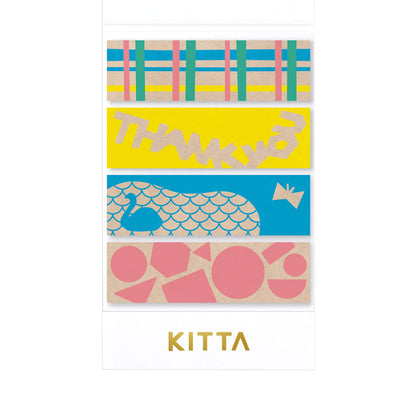 King Jim HITOTOKI KITTA Special Kraft Washi Tape - Kirie - Kitta