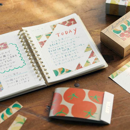 King Jim HITOTOKI KITTA Special Kraft Washi Tape - Vegetables - Kitta