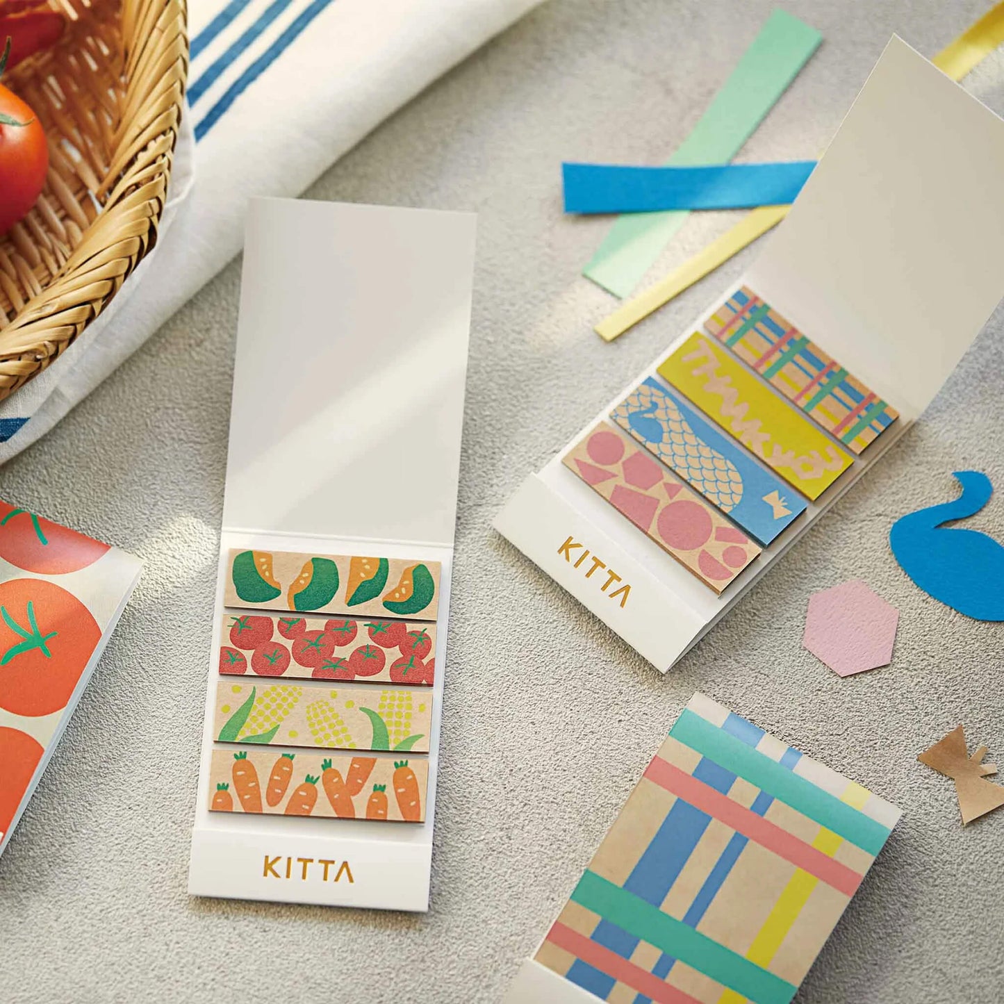 King Jim HITOTOKI KITTA Special Kraft Washi Tape - Vegetables - Kitta