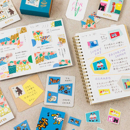 King Jim HITOTOKI KITTA Special Sticker - Patchwork - Kitta