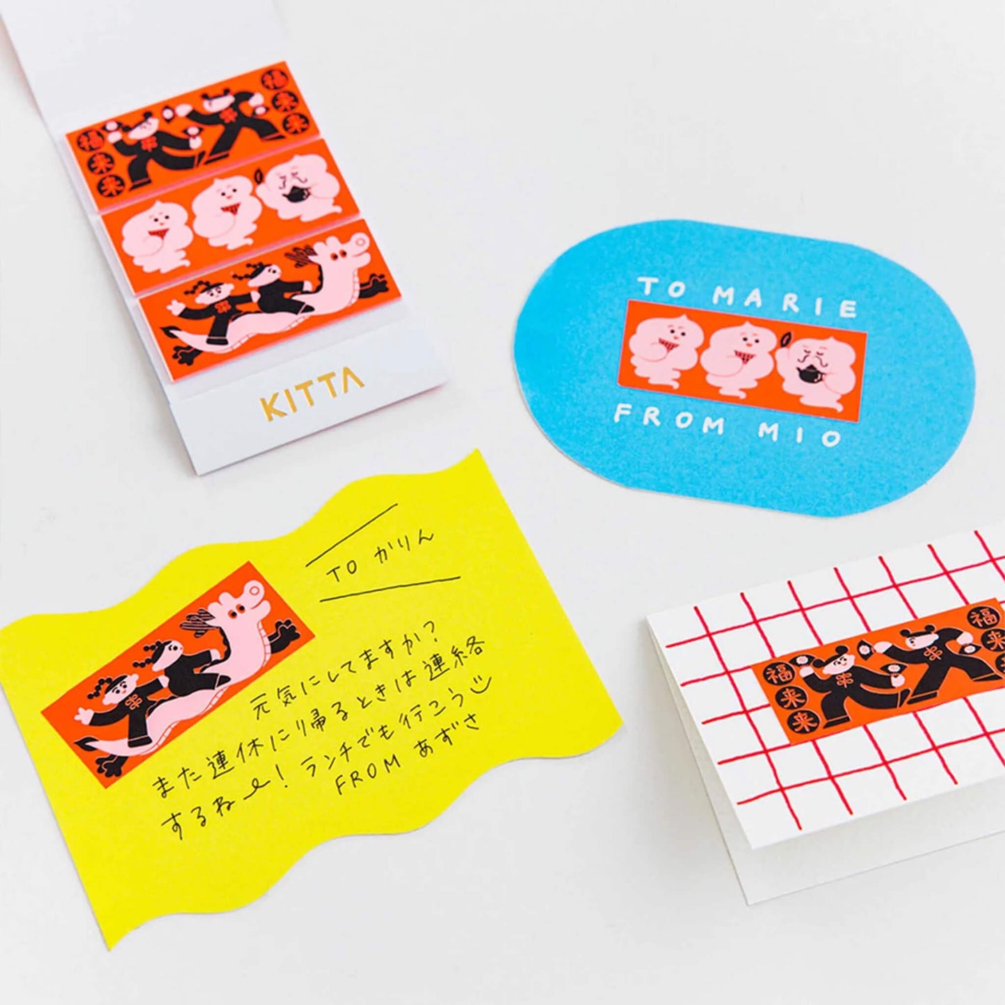 King Jim HITOTOKI KITTA Special Washi Tape - Chinese Style - Kitta