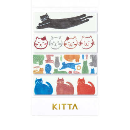 King Jim HITOTOKI KITTA Washi Tape - Cat - Kitta