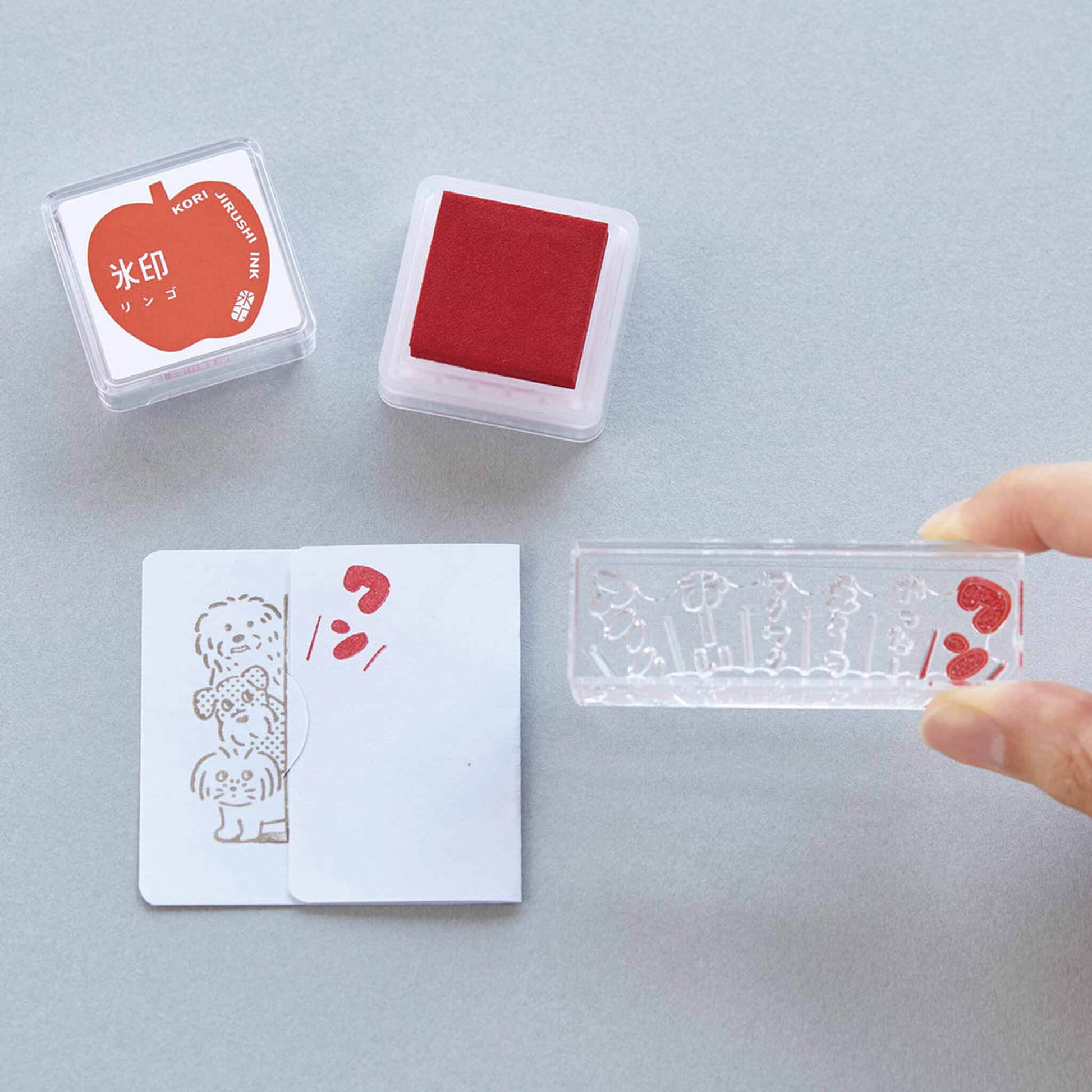 King Jim HITOTOKI Kori Jirushi Ice Cube Stamp Ink Pad - Apple - Stamp Ink Pads