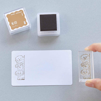 King Jim HITOTOKI Kori Jirushi Ice Cube Stamp Ink Pad - Cookie - Stamp Ink Pads