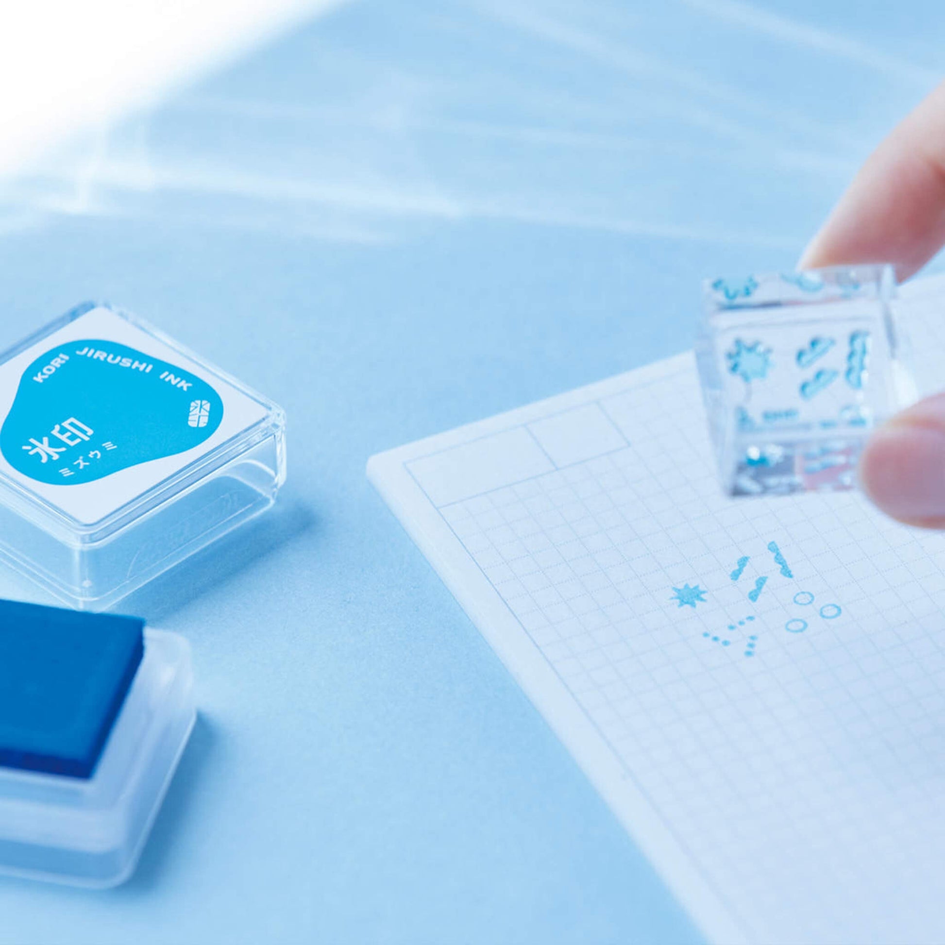 King Jim HITOTOKI Kori Jirushi Ice Cube Stamp Ink Pad - Lake - Stamp Ink Pads