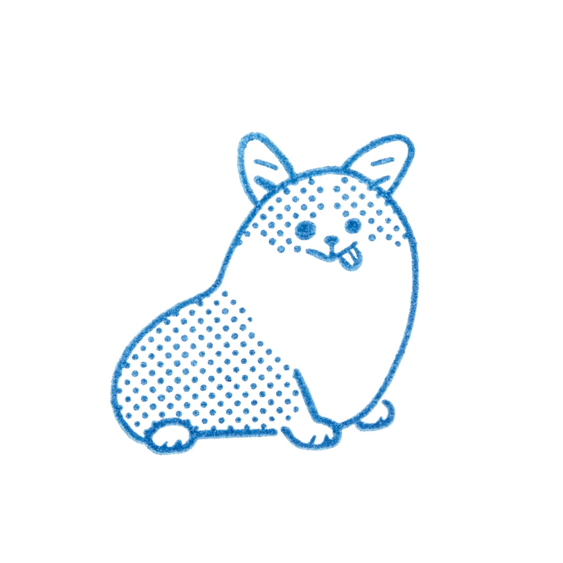 King Jim HITOTOKI Kori Jirushi Ice Cube Stamp Large - Corgi - Clear Stamps