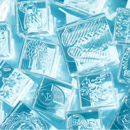 King Jim HITOTOKI Kori Jirushi Ice Cube Stamp Large - Crocodile - Clear Stamps
