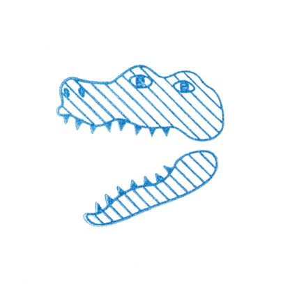 King Jim HITOTOKI Kori Jirushi Ice Cube Stamp Large - Crocodile - Clear Stamps