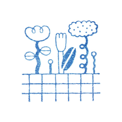 King Jim HITOTOKI Kori Jirushi Ice Cube Stamp Large - Flower Bed - Clear Stamps