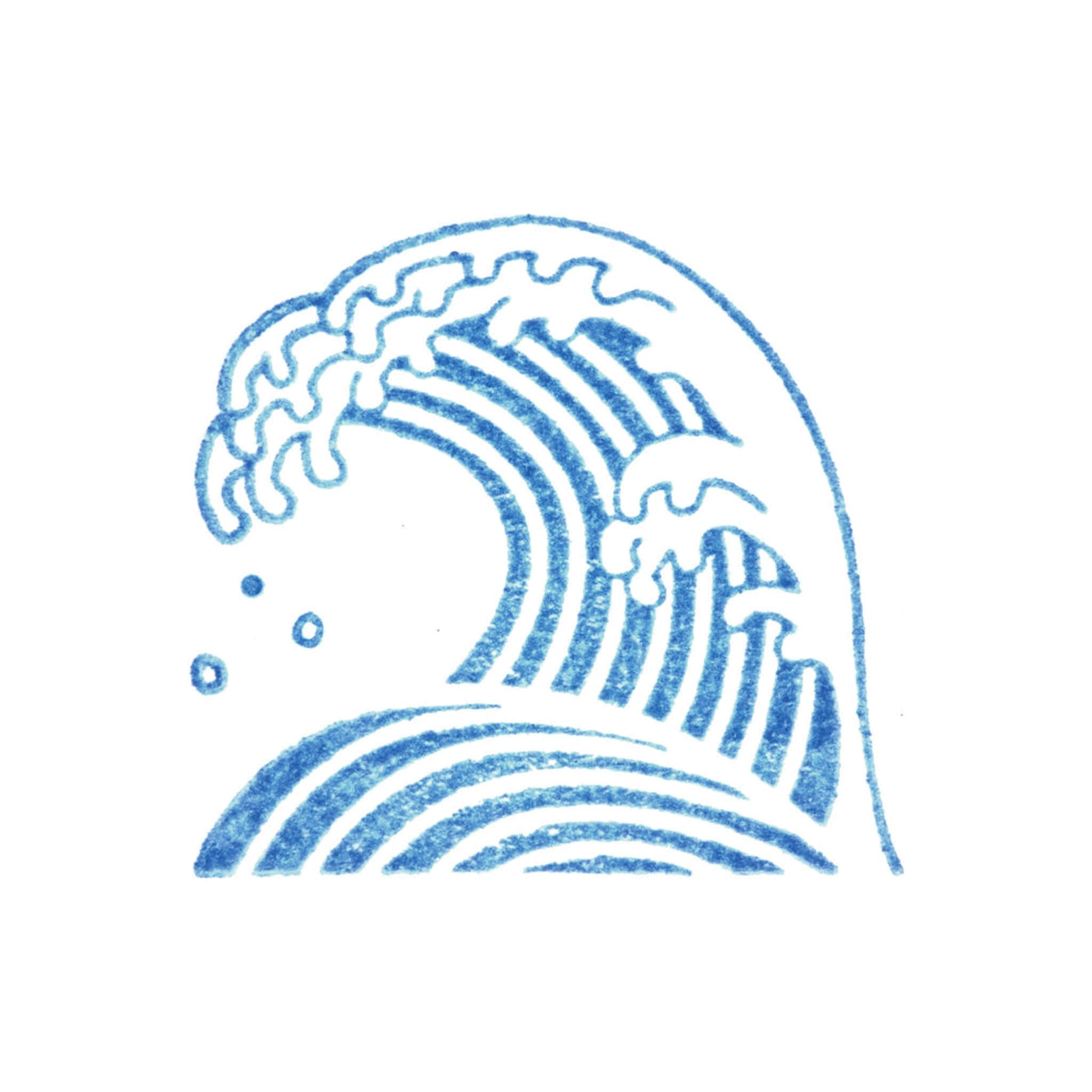 King Jim HITOTOKI Kori Jirushi Ice Cube Stamp Large - Nami - Clear Stamps