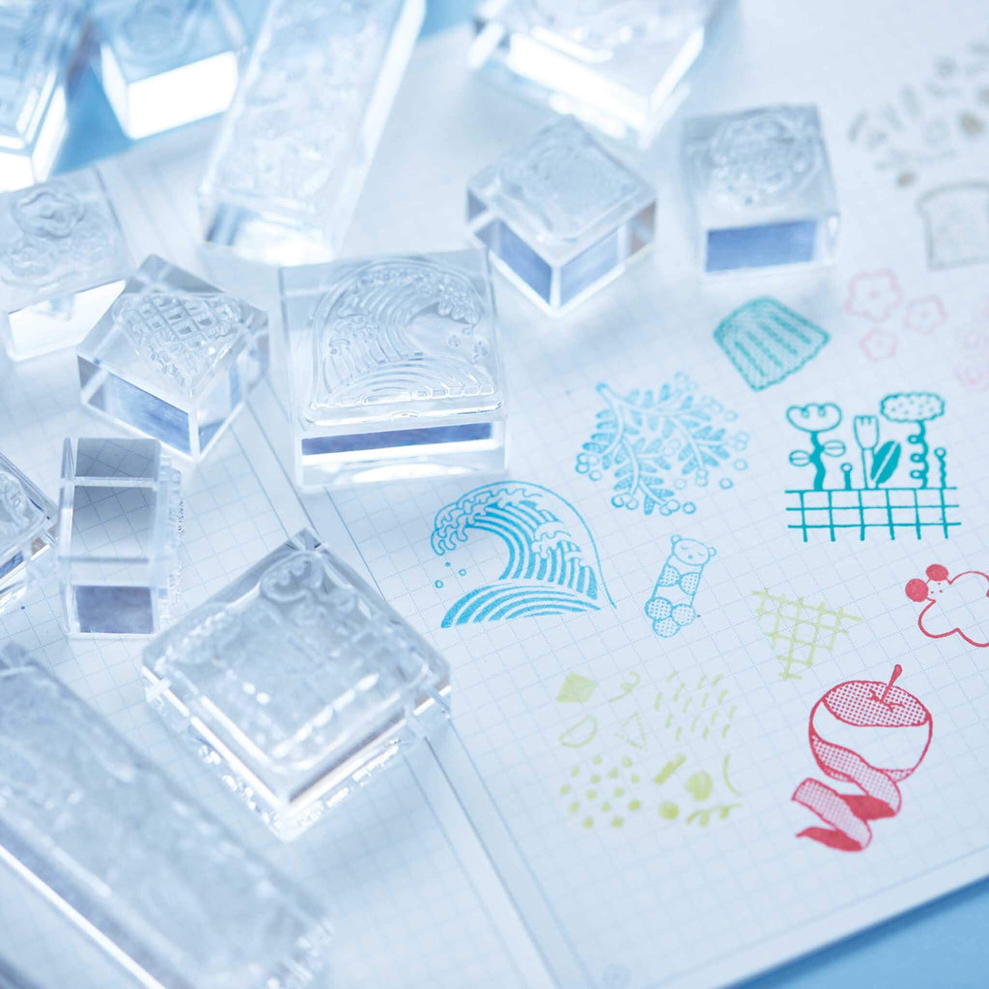 King Jim HITOTOKI Kori Jirushi Ice Cube Stamp Large - Nuance - Clear Stamps