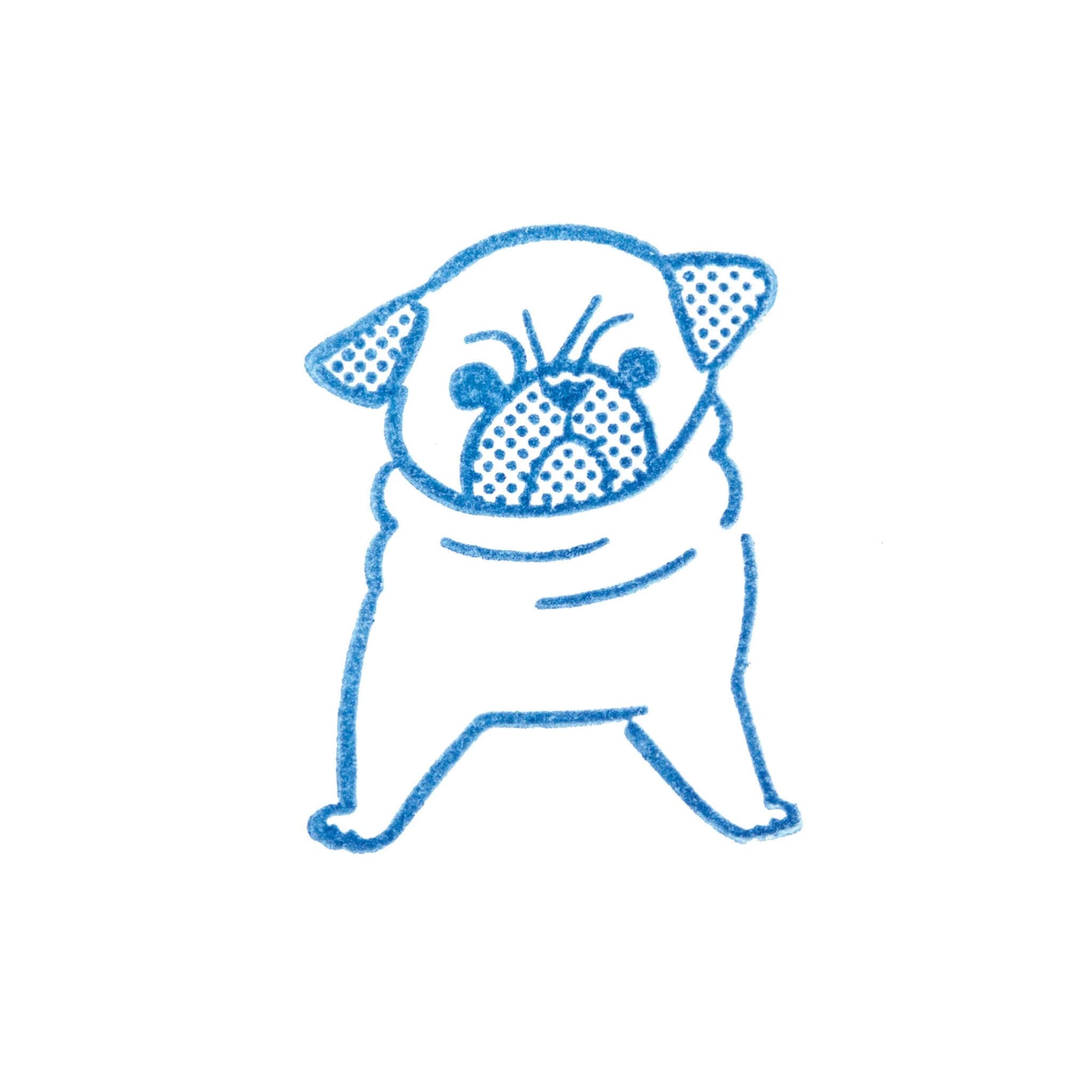 King Jim HITOTOKI Kori Jirushi Ice Cube Stamp Large - Pug - Clear Stamps
