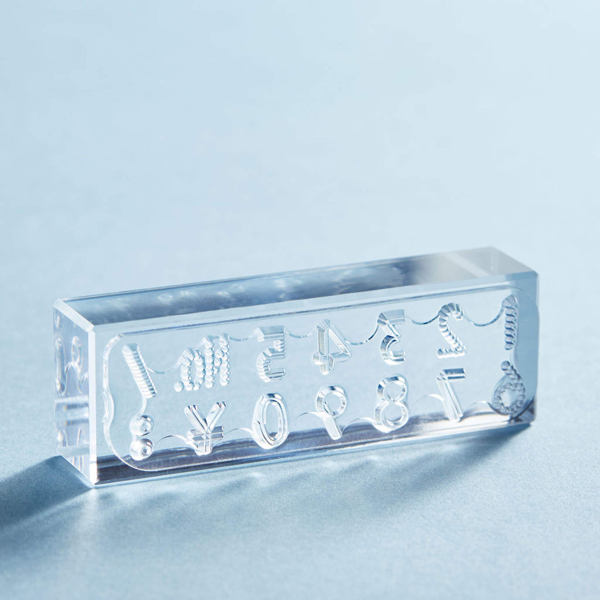 King Jim HITOTOKI Kori Jirushi Ice Cube Stamp Long - Number - Clear Stamps