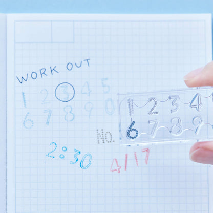 King Jim HITOTOKI Kori Jirushi Ice Cube Stamp Long - Number - Clear Stamps