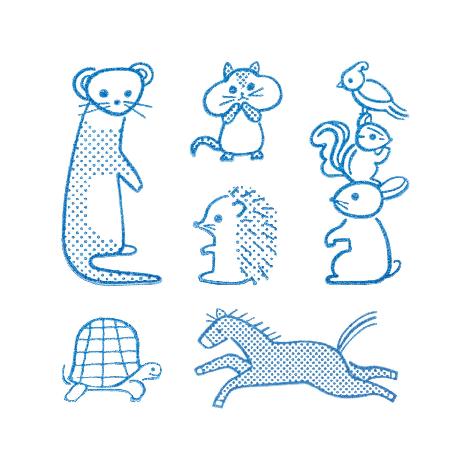 King Jim HITOTOKI Kori Jirushi Ice Cube Stamp Set - Animal - Clear Stamps