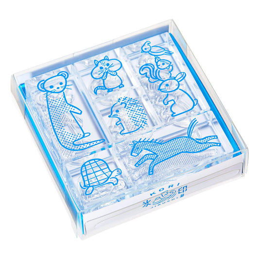 King Jim HITOTOKI Kori Jirushi Ice Cube Stamp Set - Animal - Clear Stamps