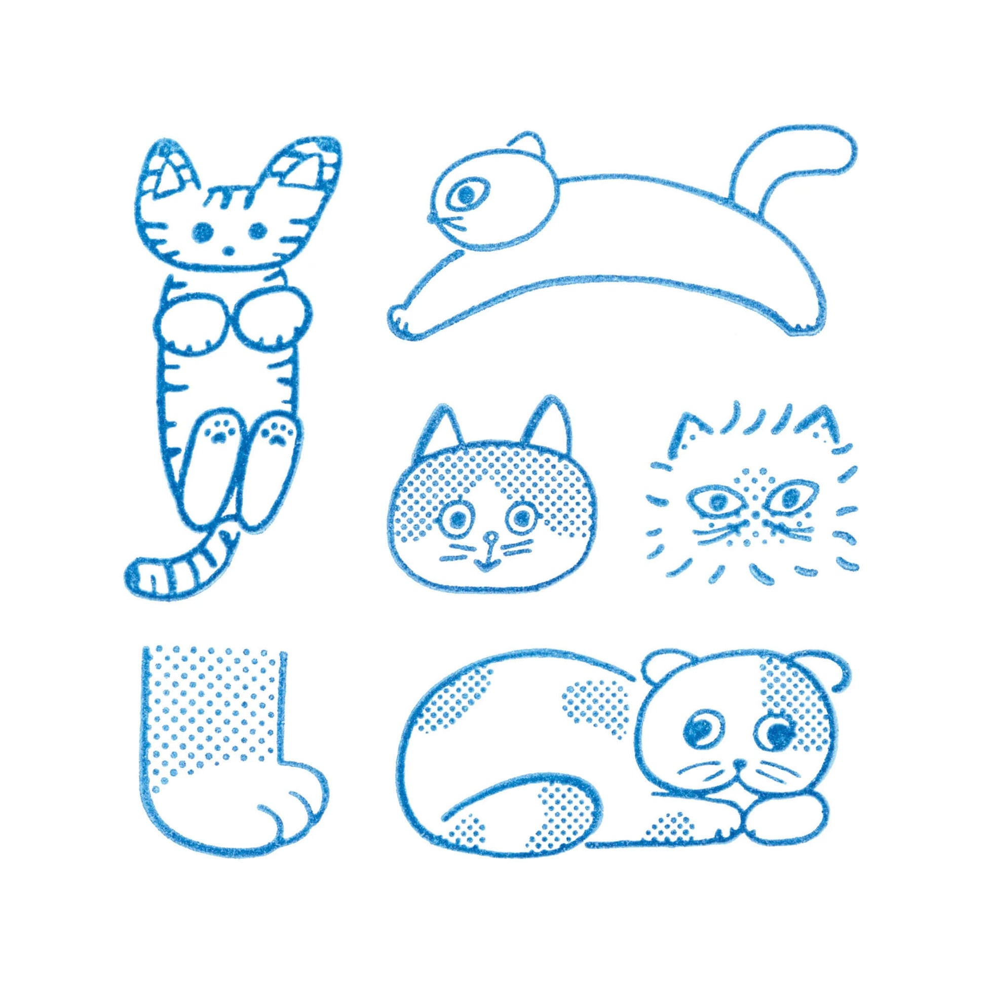 King Jim HITOTOKI Kori Jirushi Ice Cube Stamp Set - Cat - Clear Stamps