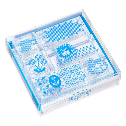 King Jim HITOTOKI Kori Jirushi Ice Cube Stamp Set - Dot - Clear Stamps