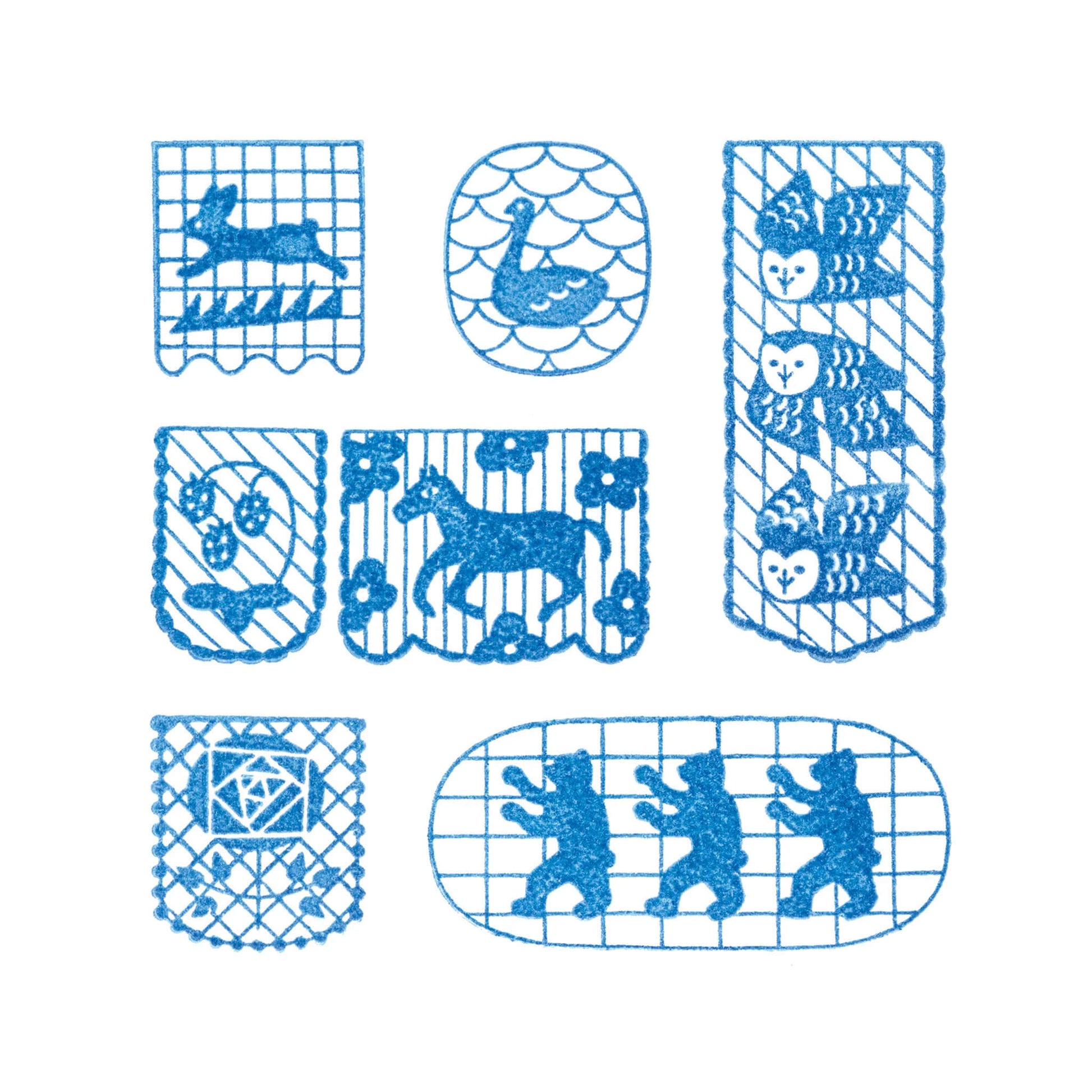 King Jim HITOTOKI Kori Jirushi Ice Cube Stamp Set - Flag - Clear Stamps