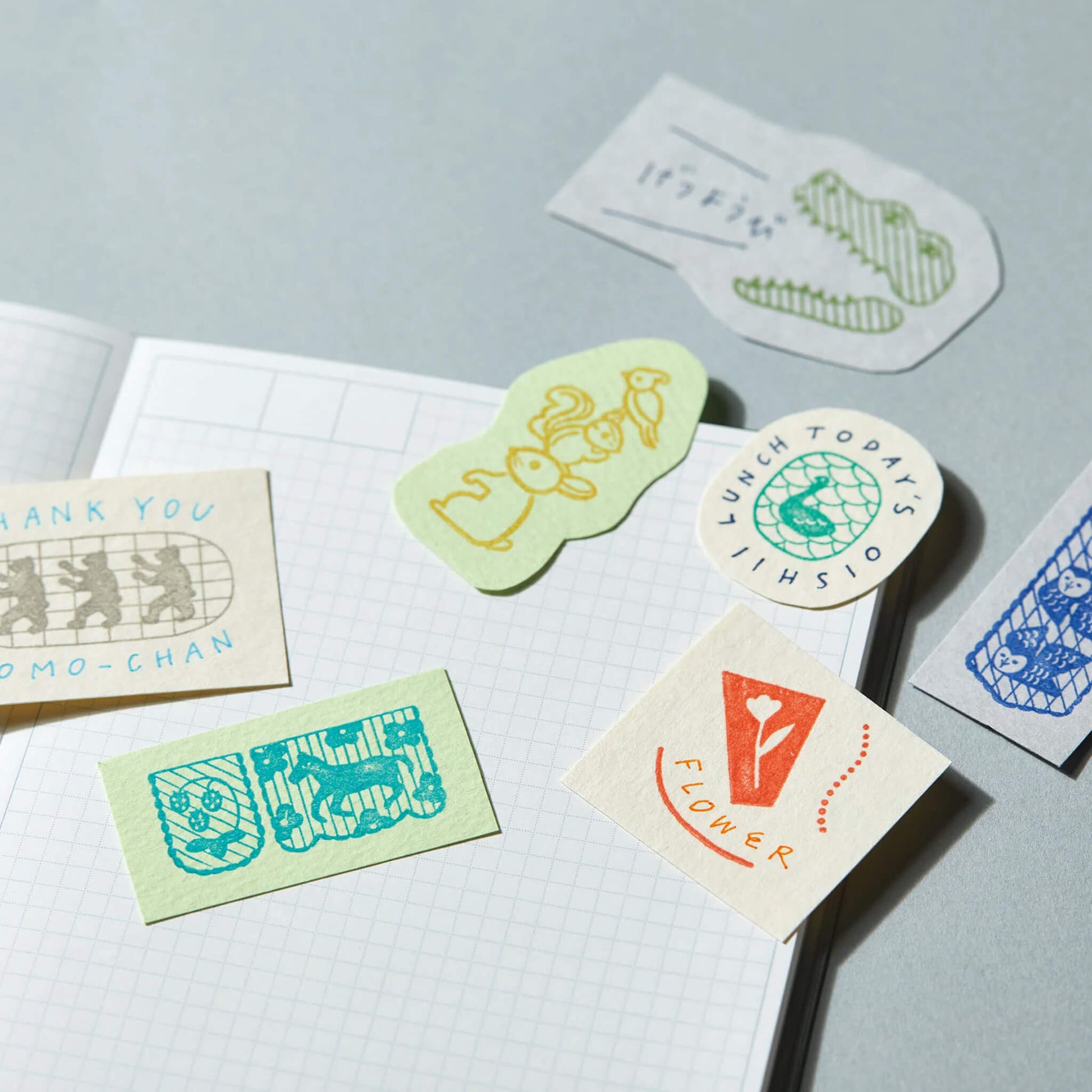 King Jim HITOTOKI Kori Jirushi Ice Cube Stamp Set - Flag - Clear Stamps