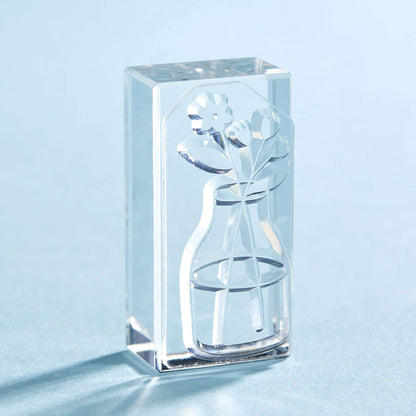 King Jim HITOTOKI Kori Jirushi Ice Cube Stamp Set - FLower - Clear Stamps