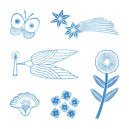 King Jim HITOTOKI Kori Jirushi Ice Cube Stamp Set - Hikari - Clear Stamps