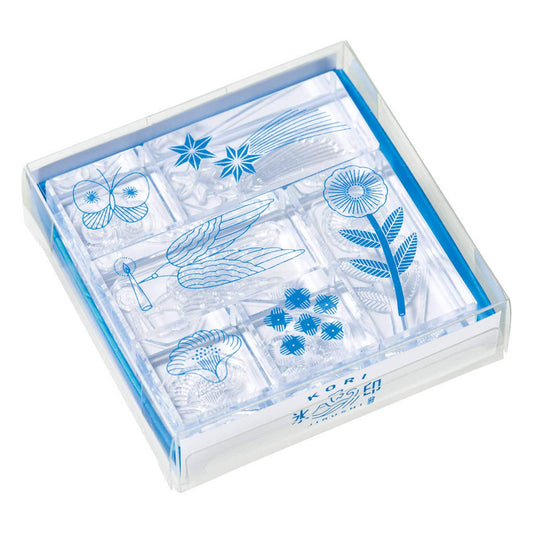 King Jim HITOTOKI Kori Jirushi Ice Cube Stamp Set - Hikari - Clear Stamps