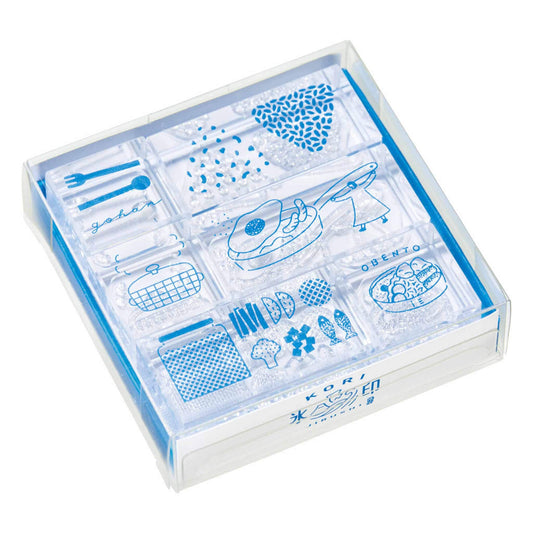 King Jim HITOTOKI Kori Jirushi Ice Cube Stamp Set - Meal - Clear Stamps