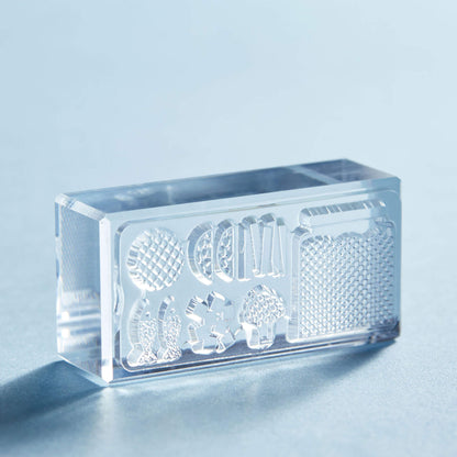 King Jim HITOTOKI Kori Jirushi Ice Cube Stamp Set - Meal - Clear Stamps